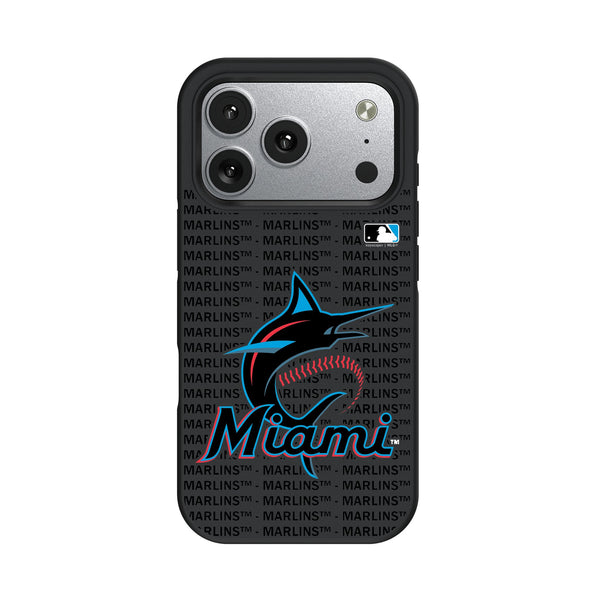 Miami Marlins Text Backdrop iPhone Bump Phone Case for Apple iPhone