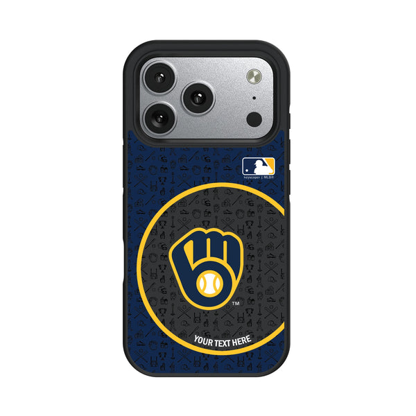 Milwaukee Brewers Personalized Circle iPhone Bump Phone Case for Apple iPhone