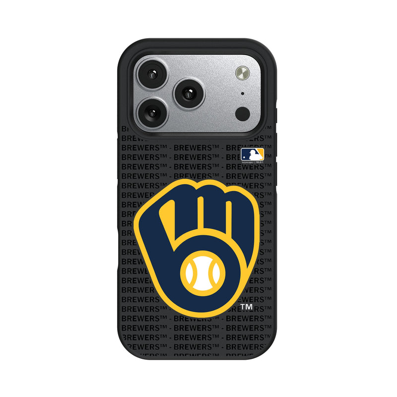 Milwaukee Brewers Text Backdrop iPhone Bump Phone Case for Apple iPhone