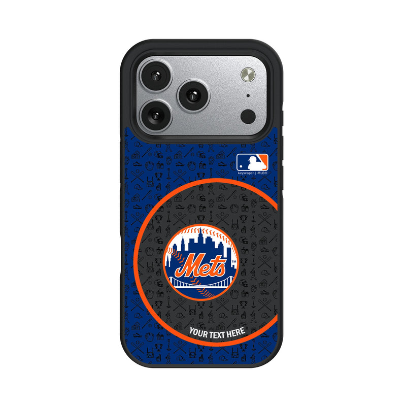New York Mets Personalized Circle iPhone Bump Phone Case for Apple iPhone