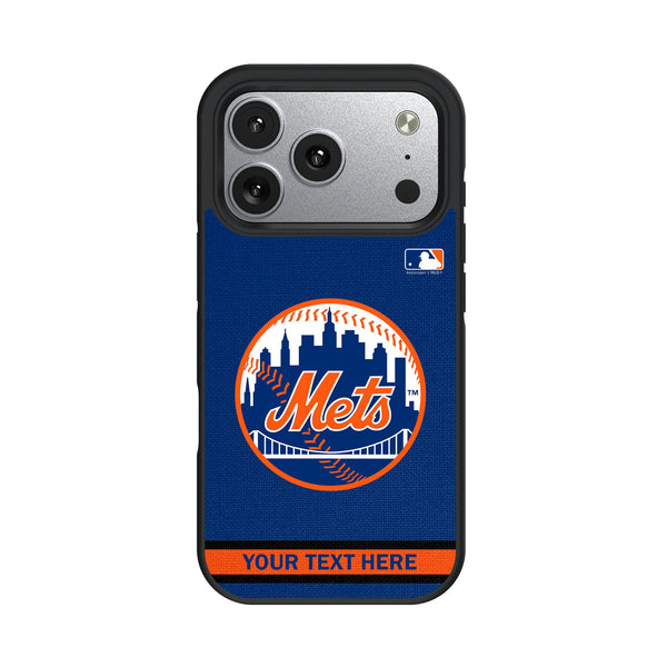 New York Mets Personalized Stripe iPhone Bump Phone Case for Apple iPhone