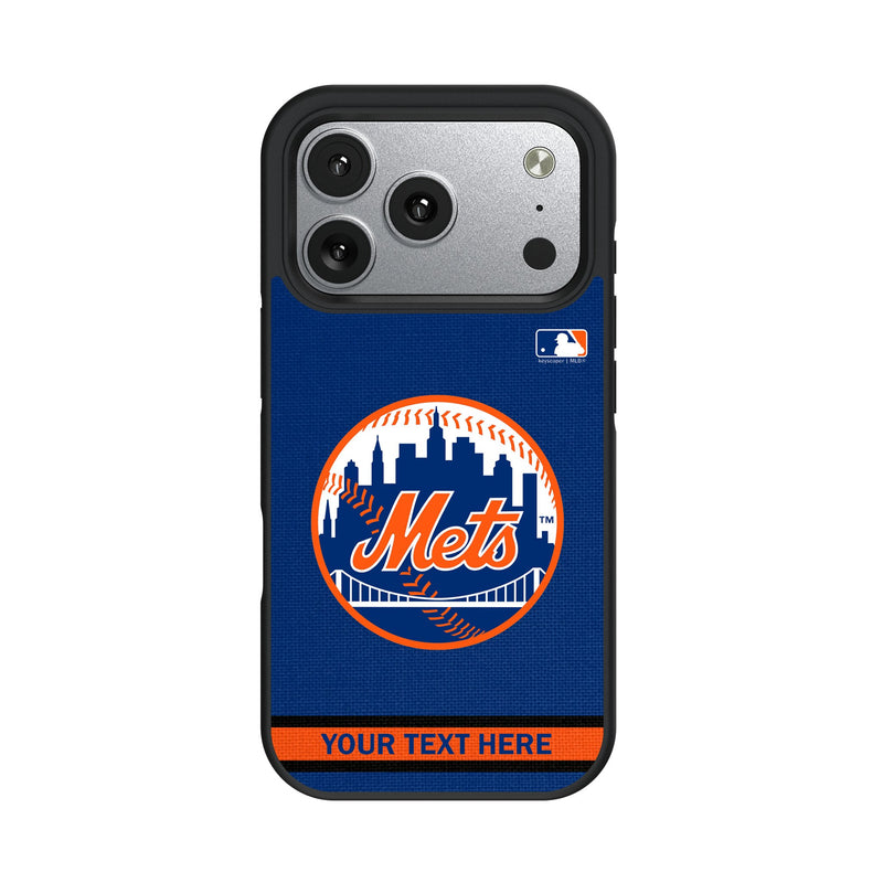 New York Mets Personalized Stripe iPhone Bump Phone Case for Apple iPhone
