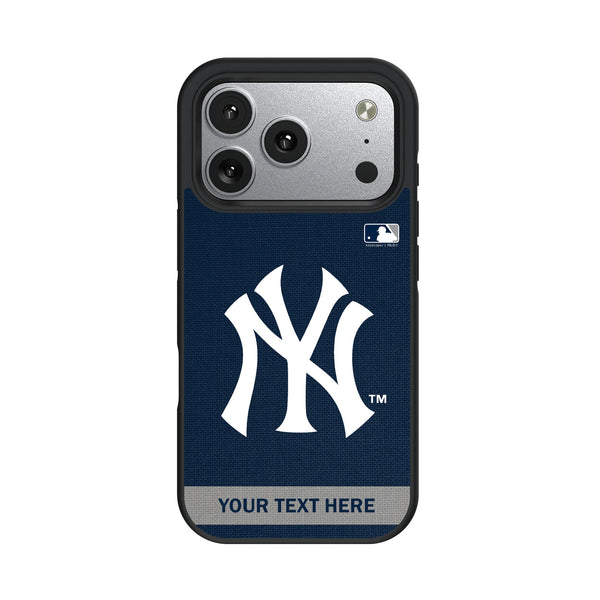 New York Yankees Personalized Stripe iPhone Bump Phone Case for Apple iPhone