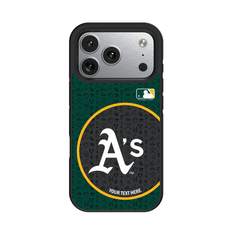 Oakland Athletics Personalized Circle iPhone Bump Phone Case for Apple iPhone