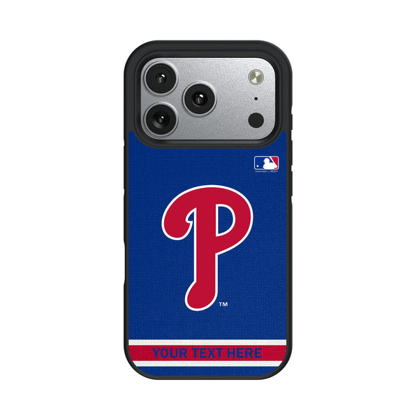 Philadelphia Phillies Personalized Stripe iPhone Bump Phone Case for Apple iPhone