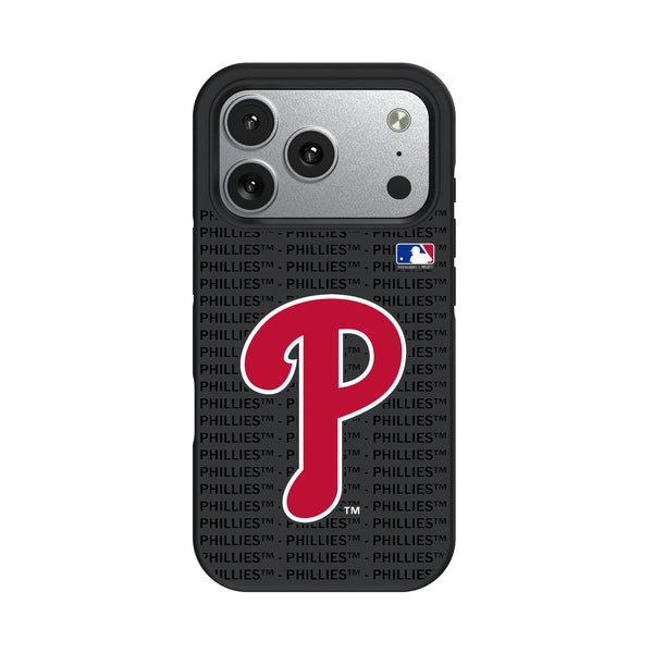 Philadelphia Phillies Text Backdrop iPhone Bump Phone Case for Apple iPhone