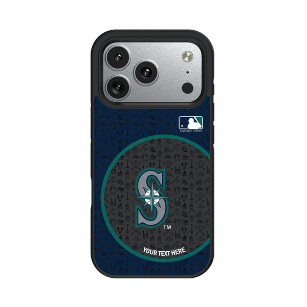 Seattle Mariners Personalized Circle iPhone Bump Phone Case for Apple iPhone