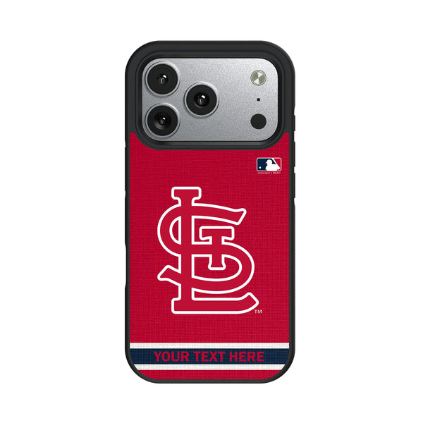 St Louis Cardinals Personalized Stripe iPhone Bump Phone Case for Apple iPhone