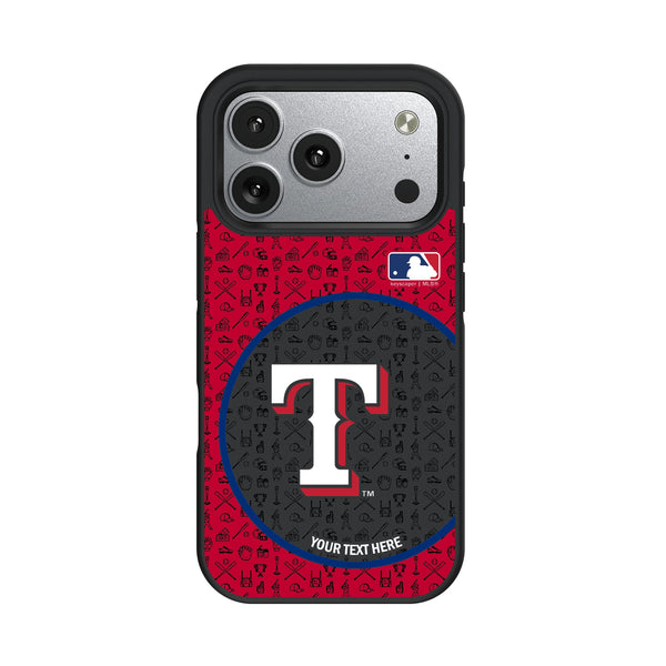 Texas Rangers Personalized Circle iPhone Bump Phone Case for Apple iPhone