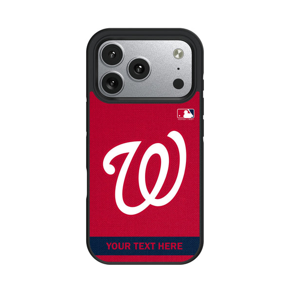 Washington Nationals Personalized Stripe iPhone Bump Phone Case for Apple iPhone