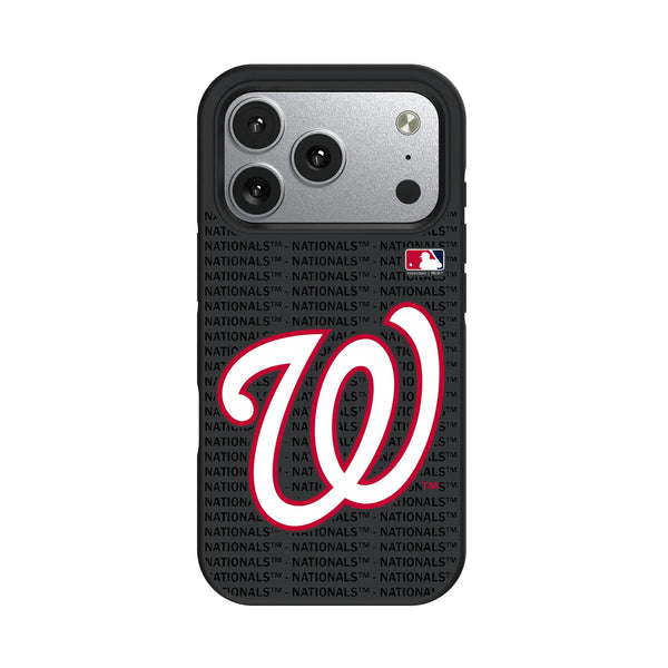 Washington Nationals Text Backdrop iPhone Bump Phone Case for Apple iPhone