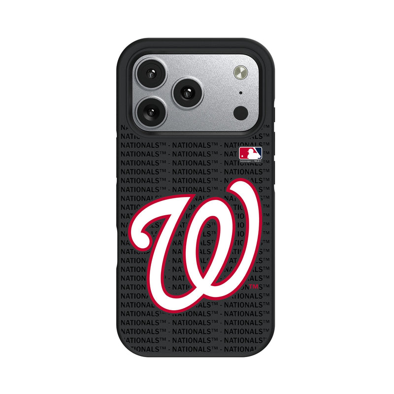 Washington Nationals Text Backdrop iPhone Bump Phone Case for Apple iPhone
