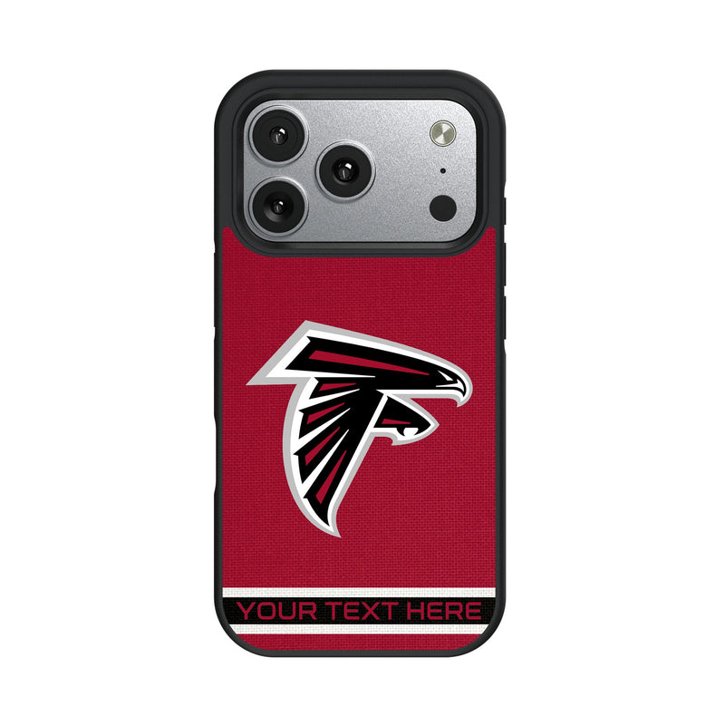 Atlanta Falcons Personalized Stripe iPhone Bump Phone Case for Apple iPhone