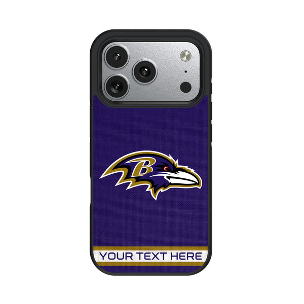 Baltimore Ravens Personalized Stripe iPhone Bump Phone Case for Apple iPhone