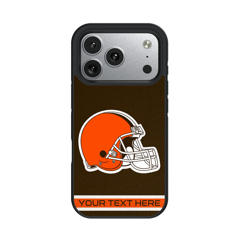 Cleveland Browns Personalized Stripe iPhone Bump Phone Case for Apple iPhone