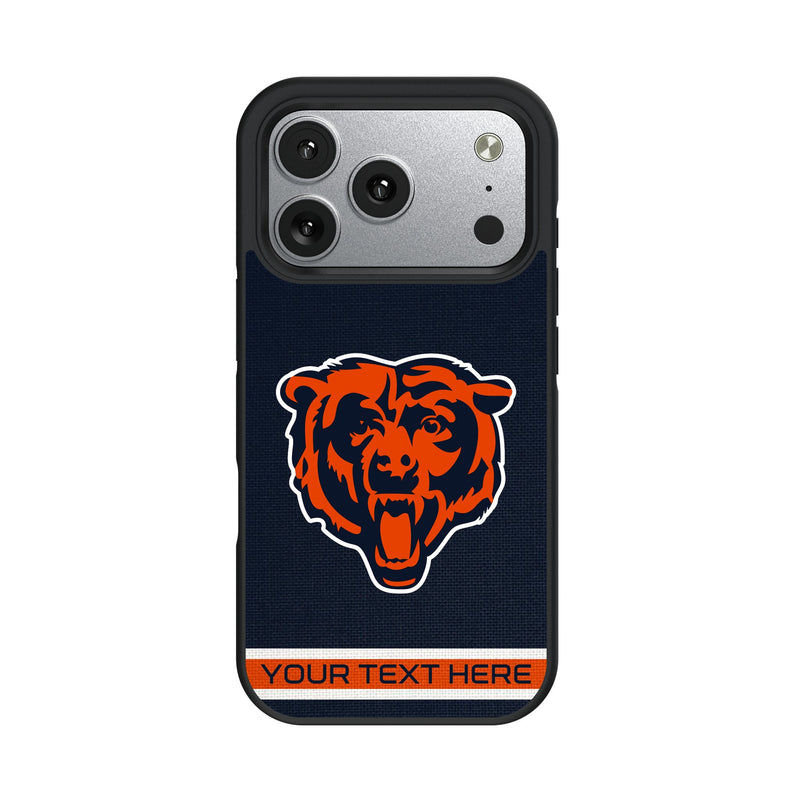Chicago Bears Personalized Stripe iPhone Bump Phone Case for Apple iPhone