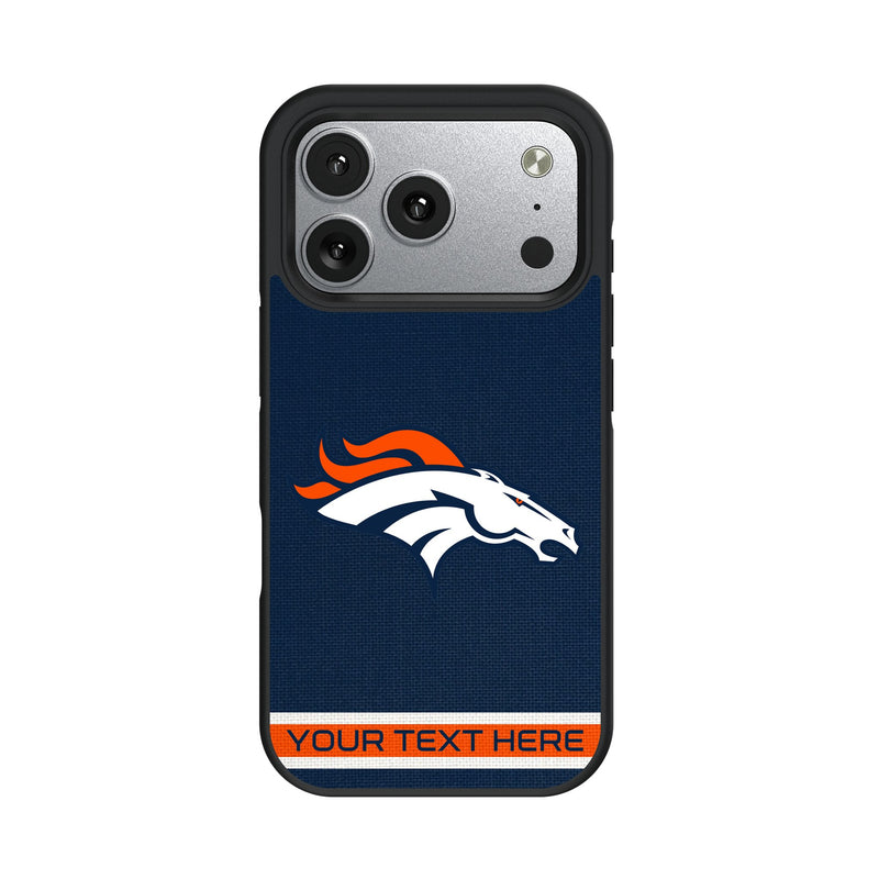 Denver Broncos Personalized Stripe iPhone Bump Phone Case for Apple iPhone