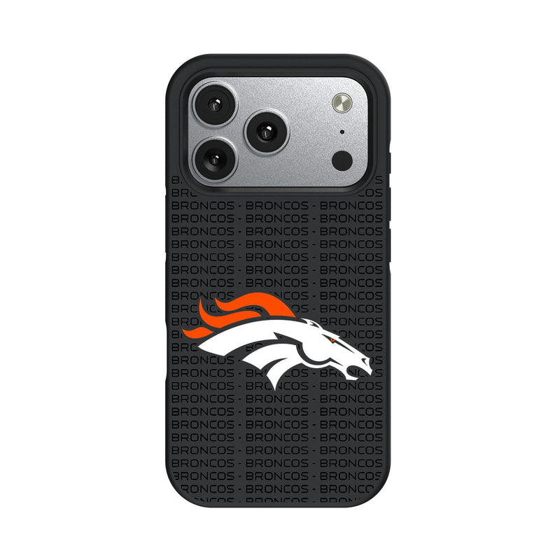 Denver Broncos Text Backdrop iPhone Bump Phone Case for Apple iPhone
