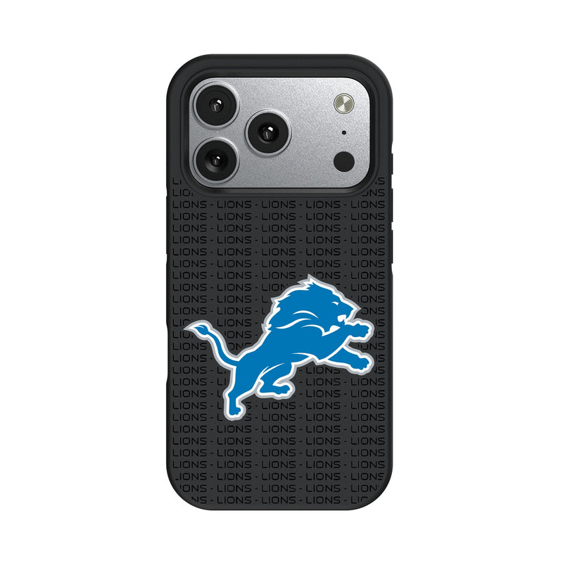 Detroit Lions Text Backdrop iPhone Bump Phone Case for Apple iPhone