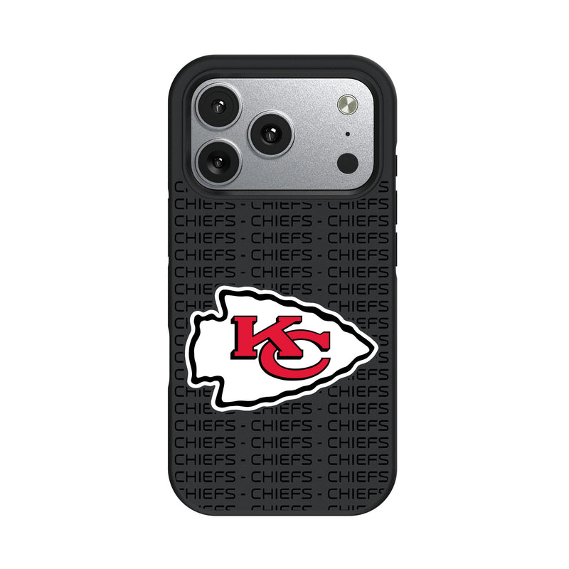 Kansas City Chiefs Text Backdrop iPhone Bump Phone Case for Apple iPhone