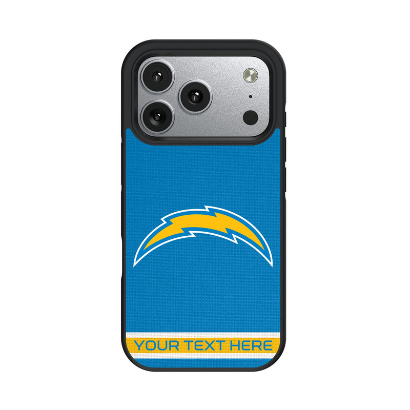 Los Angeles Chargers Personalized Stripe iPhone Bump Phone Case for Apple iPhone