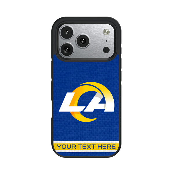 Los Angeles Rams Personalized Stripe iPhone Bump Phone Case for Apple iPhone