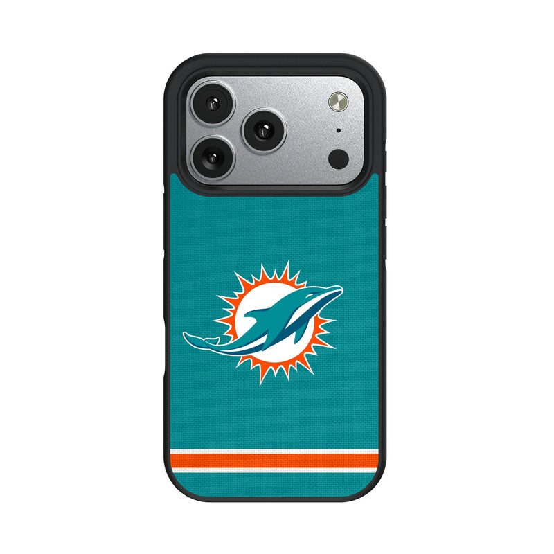 Miami Dolphins Stripe iPhone Bump Phone Case for Apple iPhone