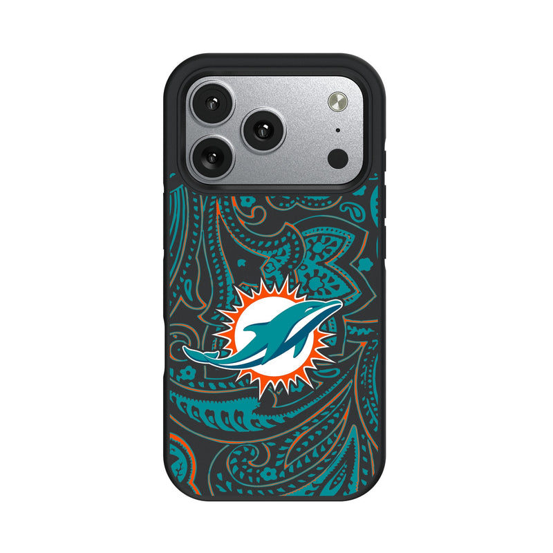 Miami Dolphins Paisley iPhone Bump Phone Case for Apple iPhone