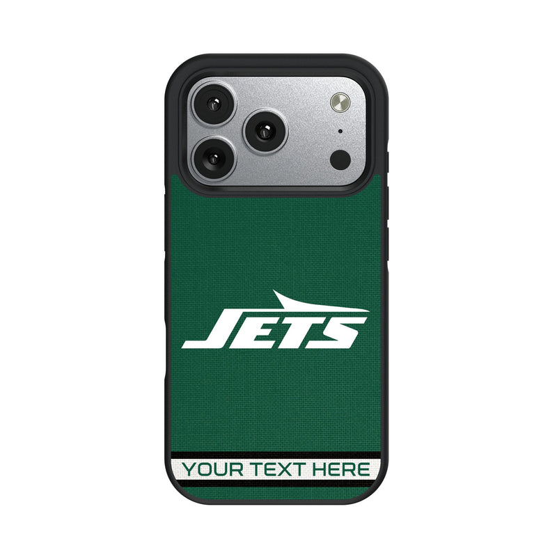 New York Jets Personalized Stripe iPhone Bump Phone Case for Apple iPhone