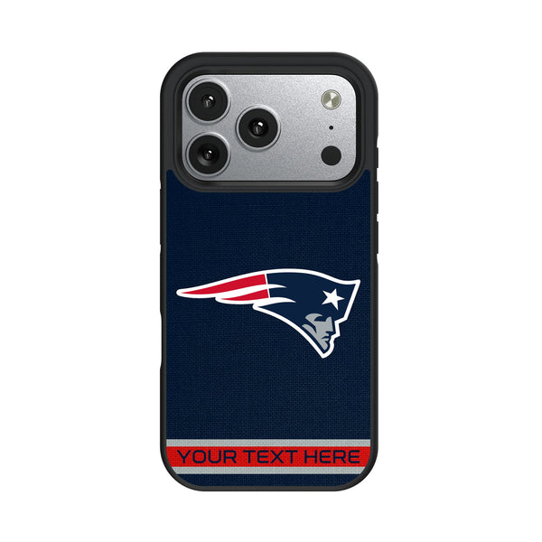 New England Patriots Personalized Stripe iPhone Bump Phone Case for Apple iPhone