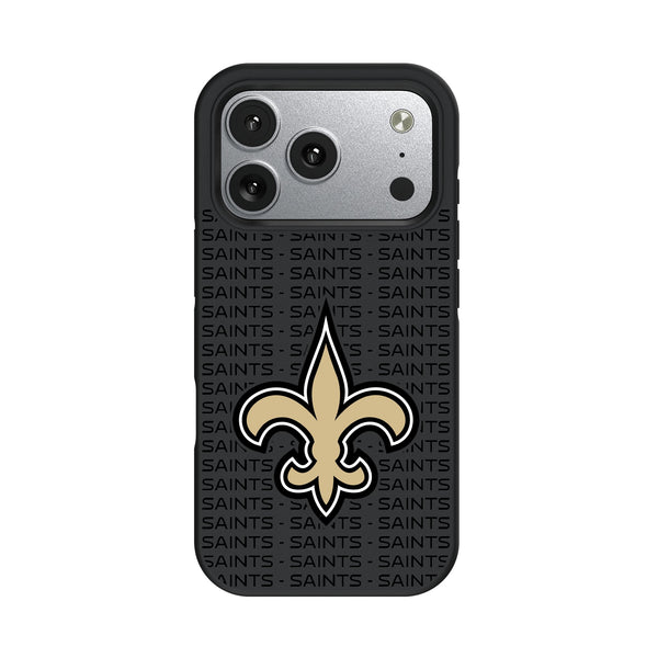 New Orleans Saints Text Backdrop iPhone Bump Phone Case for Apple iPhone