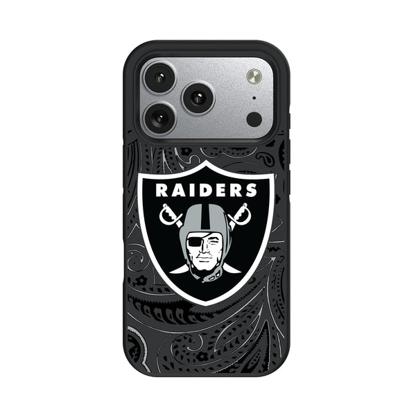 Las Vegas Raiders Paisley iPhone Bump Phone Case for Apple iPhone