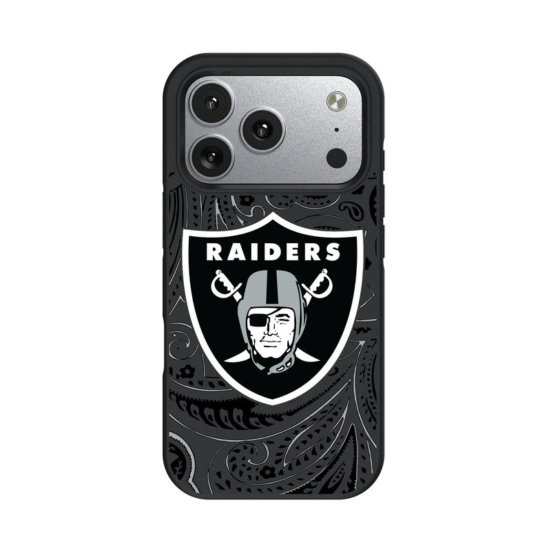 Las Vegas Raiders Paisley iPhone Bump Phone Case for Apple iPhone