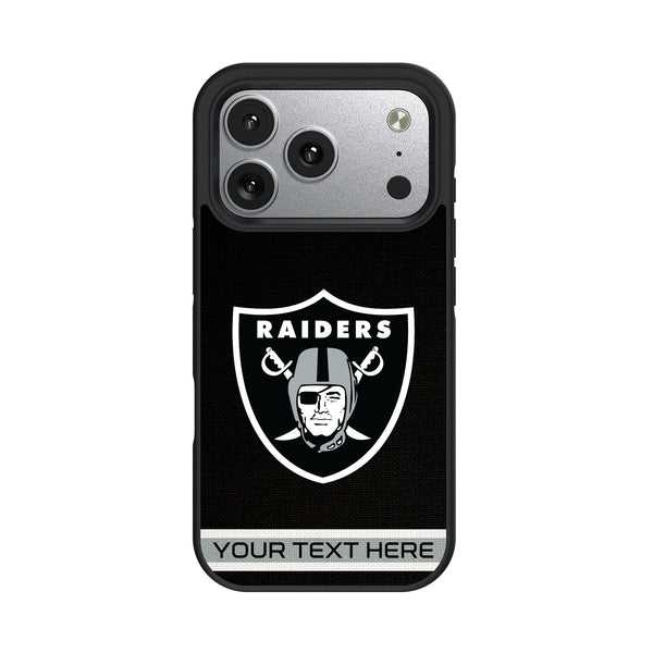 Las Vegas Raiders Personalized Stripe iPhone Bump Phone Case for Apple iPhone