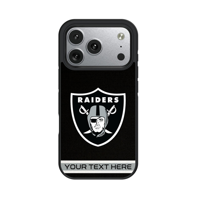 Las Vegas Raiders Personalized Stripe iPhone Bump Phone Case for Apple iPhone