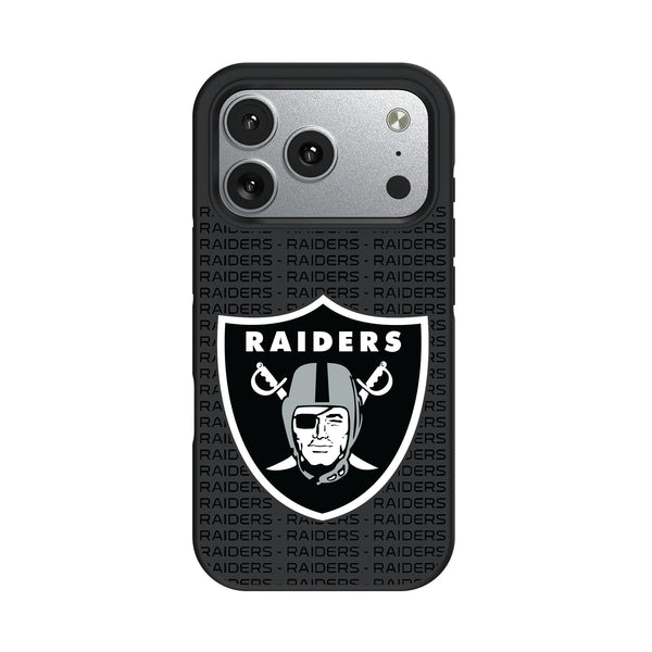 Las Vegas Raiders Text Backdrop iPhone Bump Phone Case for Apple iPhone