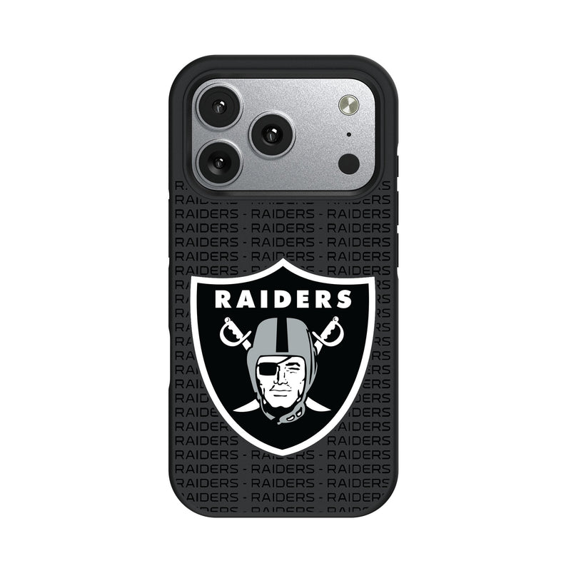 Las Vegas Raiders Text Backdrop iPhone Bump Phone Case for Apple iPhone