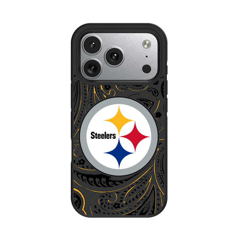 Pittsburgh Steelers Paisley iPhone Bump Phone Case for Apple iPhone
