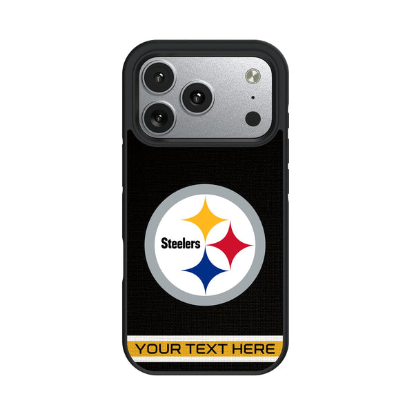 Pittsburgh Steelers Personalized Stripe iPhone Bump Phone Case for Apple iPhone