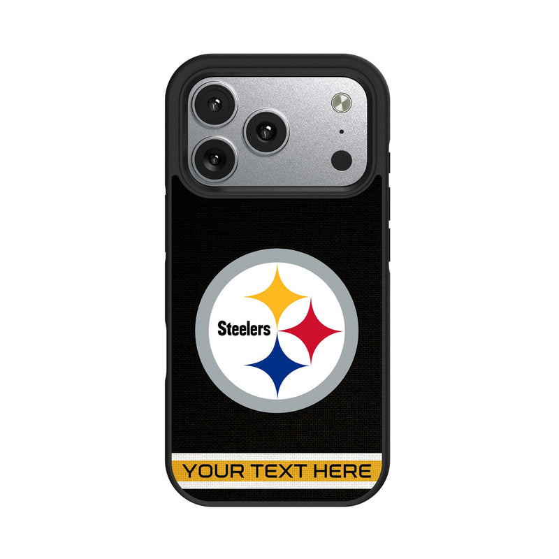 Pittsburgh Steelers Personalized Stripe iPhone Bump Phone Case for Apple iPhone