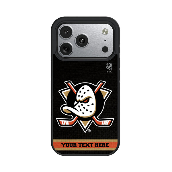 Anaheim Ducks Personalized Stripe iPhone Bump Phone Case for Apple iPhone