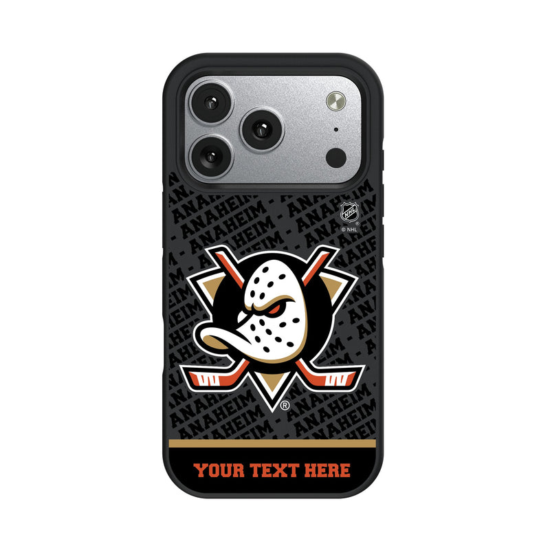 Anaheim Ducks Personalized EndZone Plus iPhone Bump Phone Case for Apple iPhone