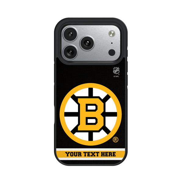 Boston Bruins Personalized Stripe iPhone Bump Phone Case for Apple iPhone