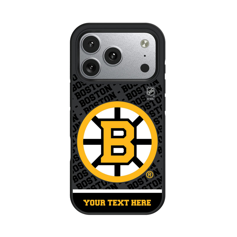 Boston Bruins Personalized EndZone Plus iPhone Bump Phone Case for Apple iPhone