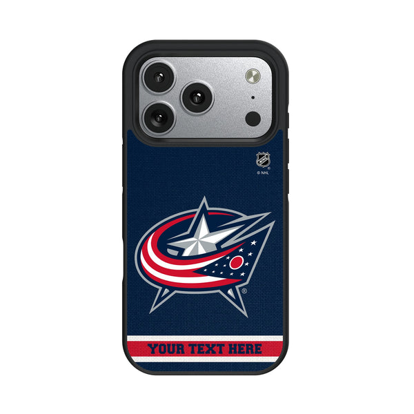 Columbus Blue Jackets Personalized Stripe iPhone Bump Phone Case for Apple iPhone
