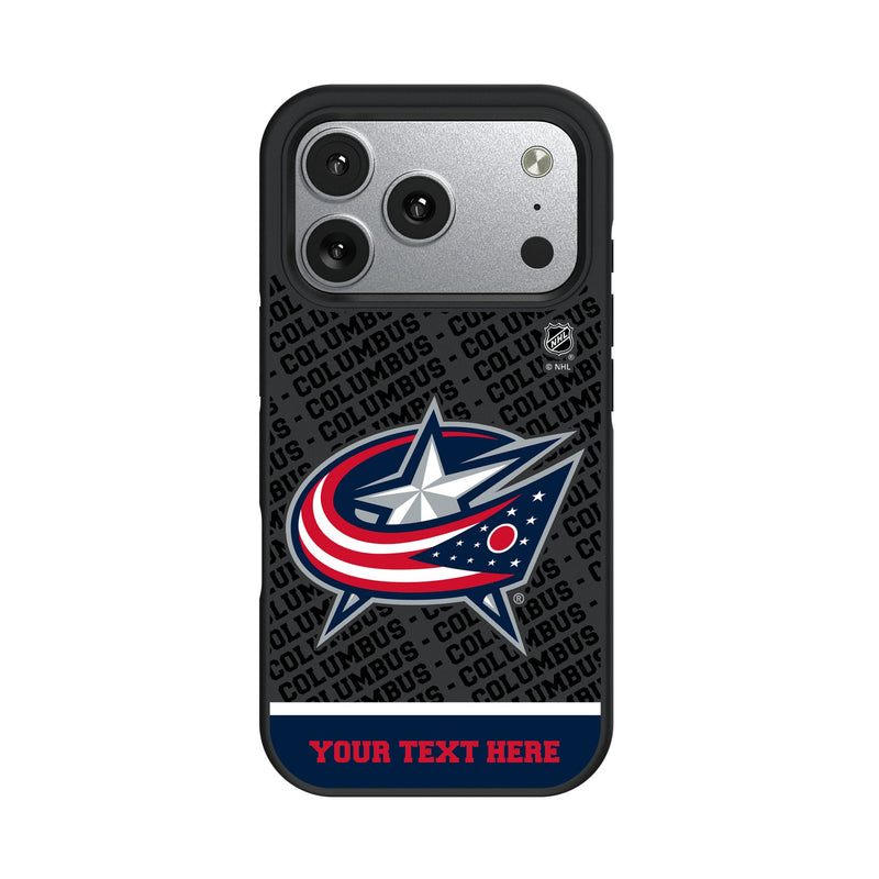 Columbus Blue Jackets Personalized EndZone Plus iPhone Bump Phone Case for Apple iPhone