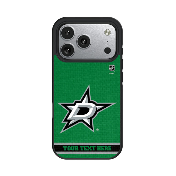 Dallas Stars Personalized Stripe iPhone Bump Phone Case for Apple iPhone