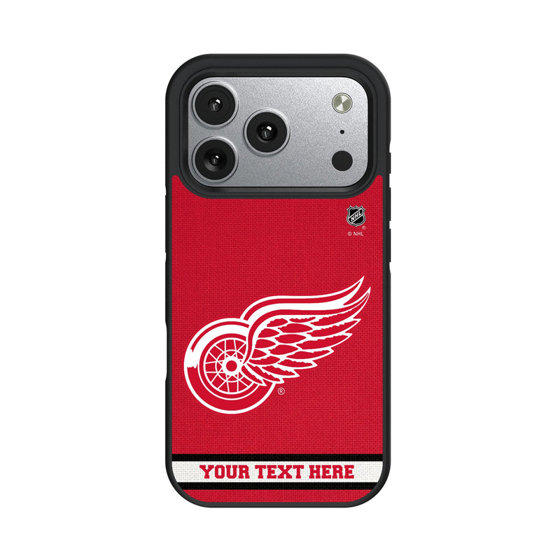 Detroit Red Wings Personalized Stripe iPhone Bump Phone Case for Apple iPhone