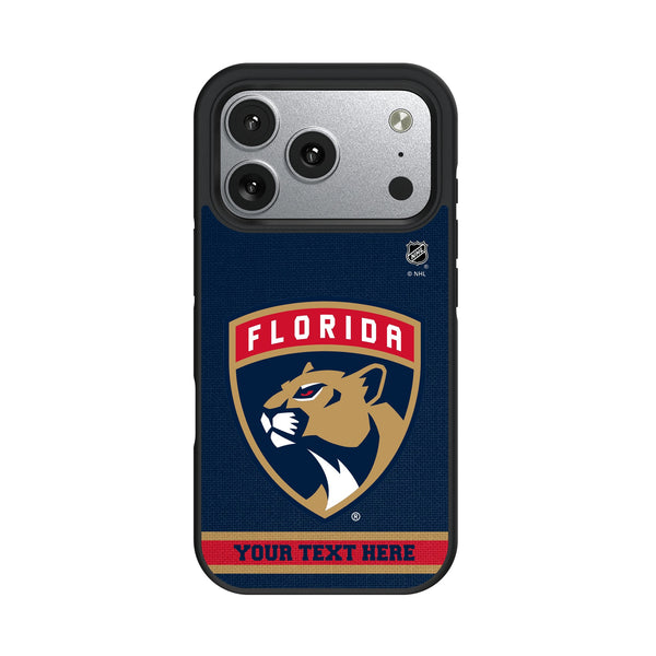 Florida Panthers Personalized Stripe iPhone Bump Phone Case for Apple iPhone