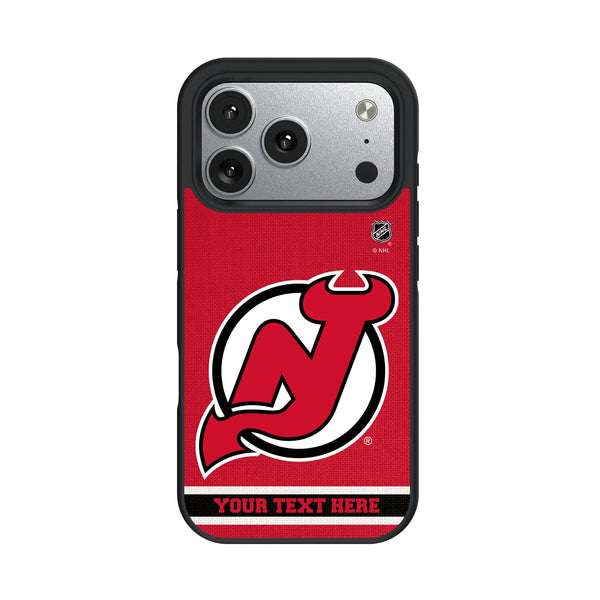 New Jersey Devils Personalized Stripe iPhone Bump Phone Case for Apple iPhone